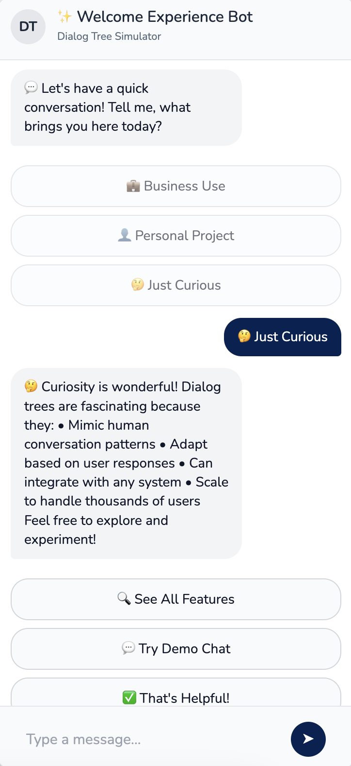 Dialog Simulator Interface